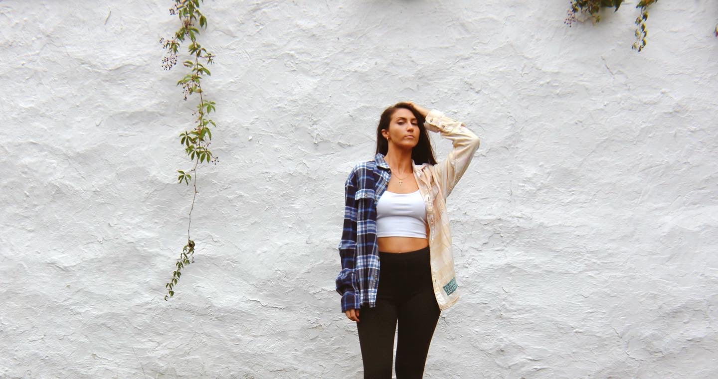 Split dye button down