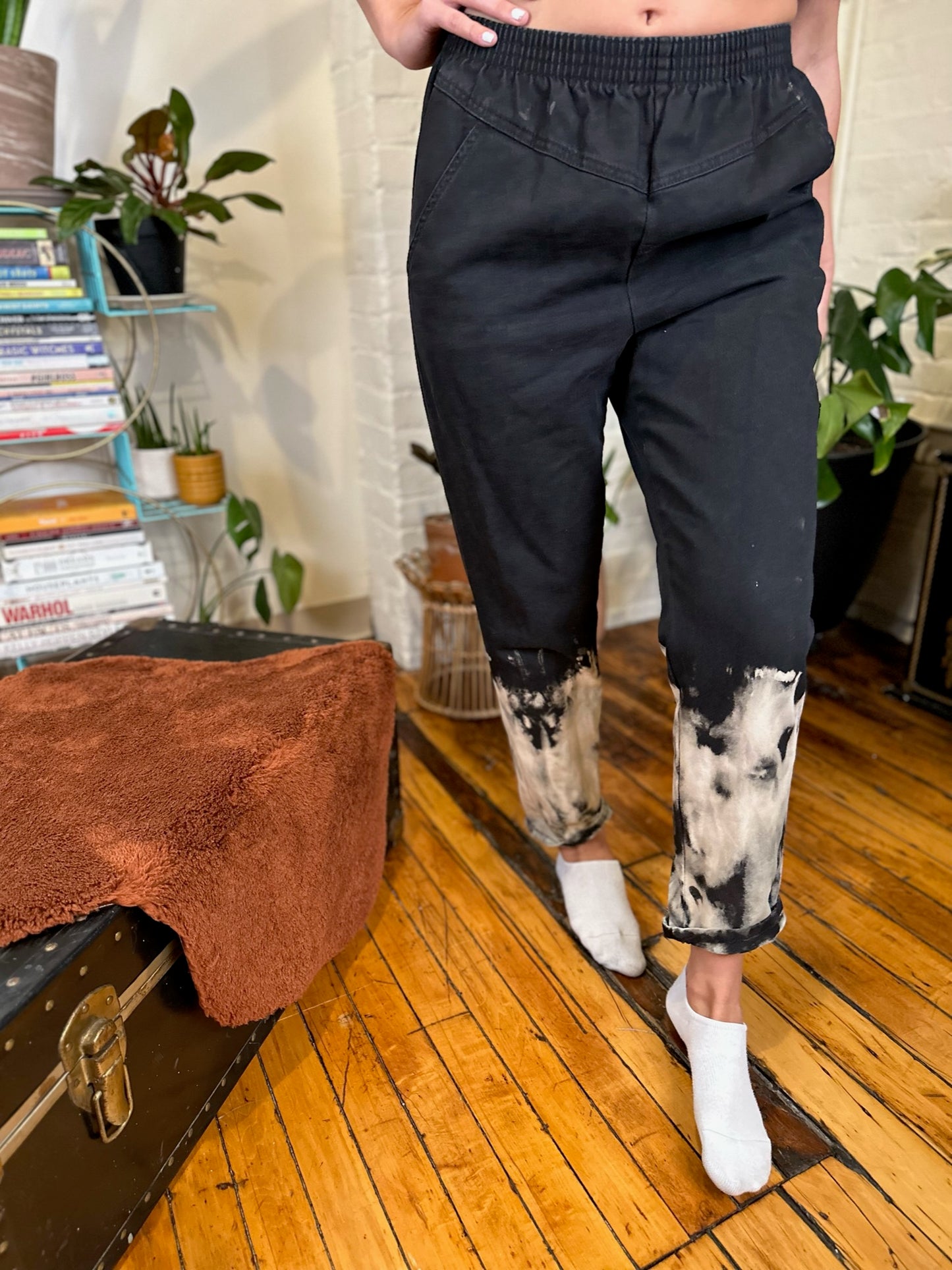 Dip Dyed Elastic Waist Denim